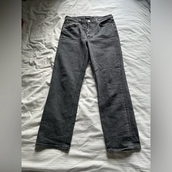Denim Forum Arlo high rise straight leg Jeans - Picture 1 of 5